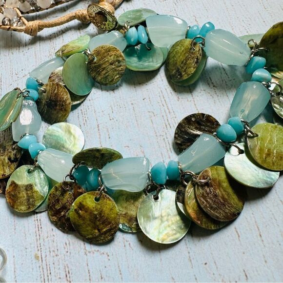 Various Style Bracelet Lot 5 Bracelets Stretch Cuff Wrap Styles - Picture 6 of 6